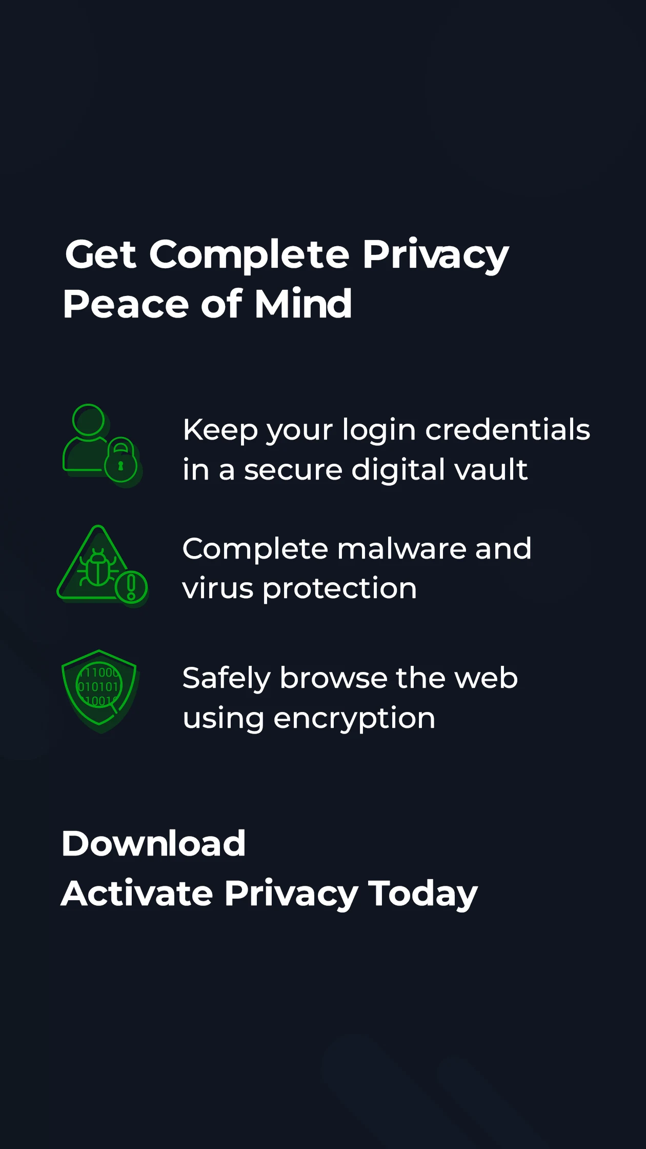 Activate Privacy™ screenshot